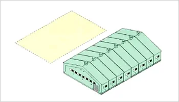 図版：④ユニットの接合完了～次期供用