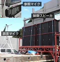 図版：マイクと制御スピーカの配置