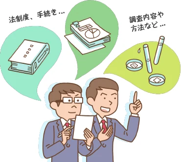 図版：コンサルティング力（法制度・調査に関する提案のイメージ）